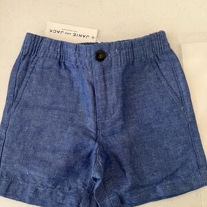 Janie and Jack - Blue Linen Blend Shorts